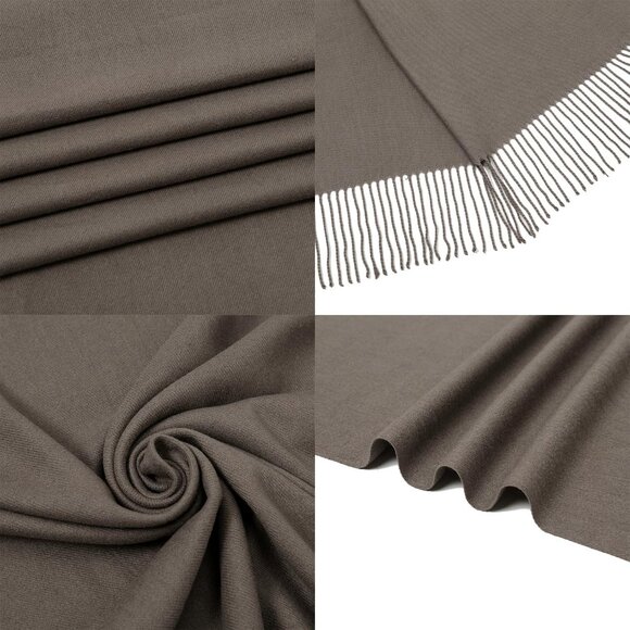 ⚡Women Gunmetal Pashmina Shawls Evening Dress Bridesmaid Winter Warm Long Scarf - Picture 5 of 7